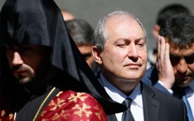 Armenian president says he is ‘ready to stand between police and protesters’
