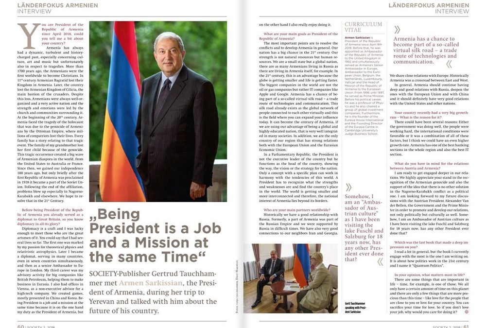 SOCIETY Magazine Interview