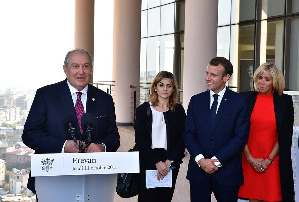 Presidents of Armenia and France participated at the presentation of the Aznavour Center project