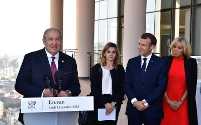 Presidents of Armenia and France participated at the presentation of the Aznavour Center project