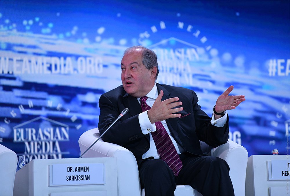Armen Sarkissian participated at the Eurasian Media Forum discussions: Armenia can become a cooperation bridge between Eurasia and the European Union