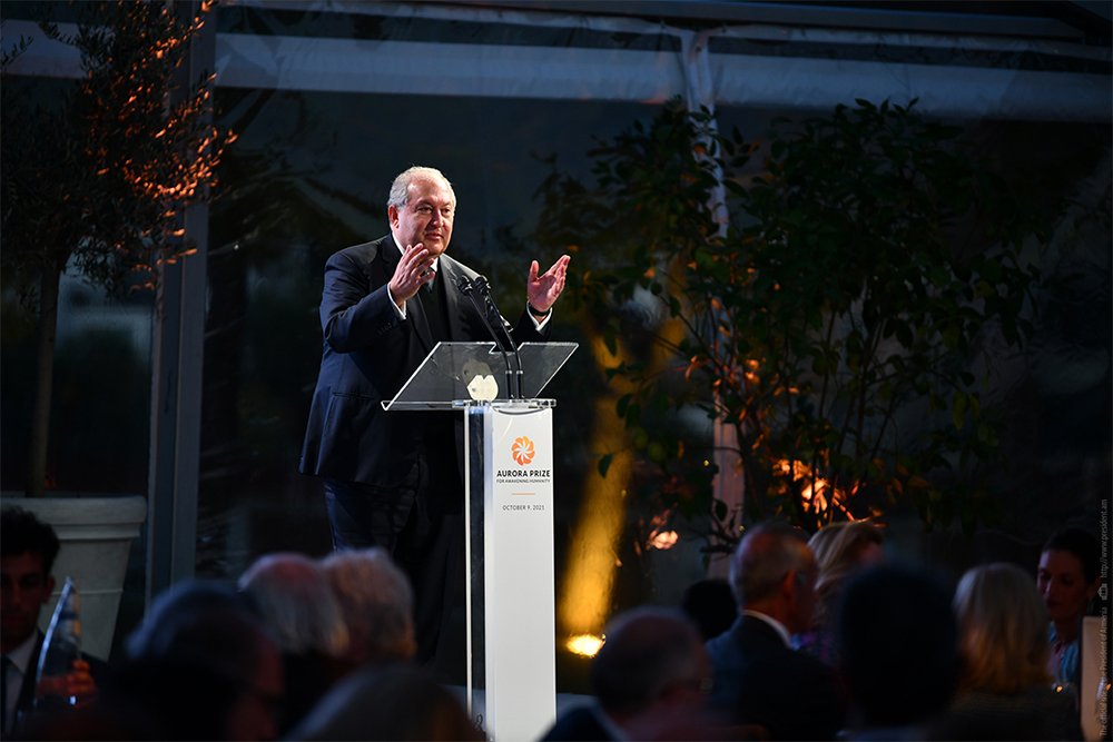 “Aurora” has become not only a significant event but also an important institution. President Armen Sarkissian attended the Aurora Award Ceremony on the Island of San Lazzaro