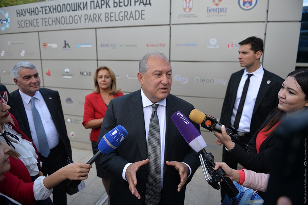 My role is to create opportunities; I am opening doors: President Armen Sarkissian spoke of the meetings held in Serbia in his conversation with journalists