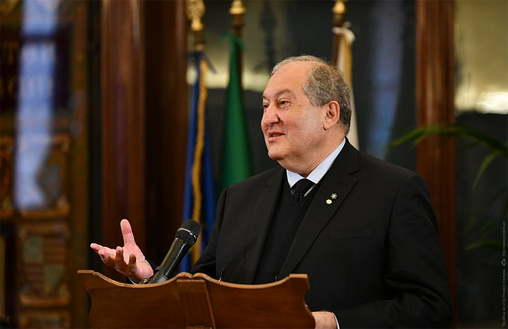 President of Armenia Armen Sarkissian received Sigillum Magnum, the highest medal of the University of Bologna