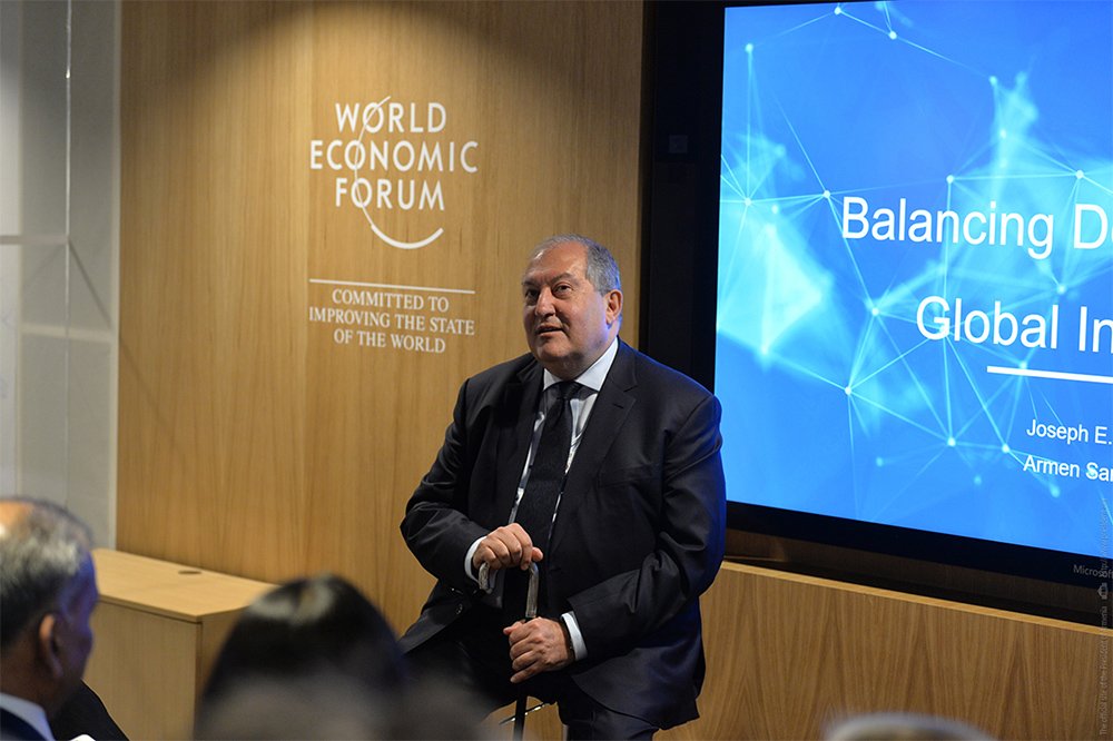 President Armen Sarkissian as a keynote speaker participated at the “Balancing Domestic and Global Inequality” panel: this will be not businessmen’s but young people’s world