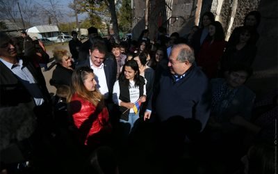 President Armen Sarkissian visited Chinari border community in Tavush marz: “Thank you for being what you are – strong and attached to your land”