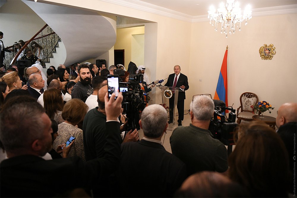 President Armen Sarkissian was hosted at the Embassy of Armenia in Qatar: embassy should not only connect you to Fatherland but also promote the relations