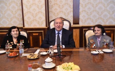 President Sarkissian hosted a group of veterans of the Great Patriotic War: No nation can live without memories