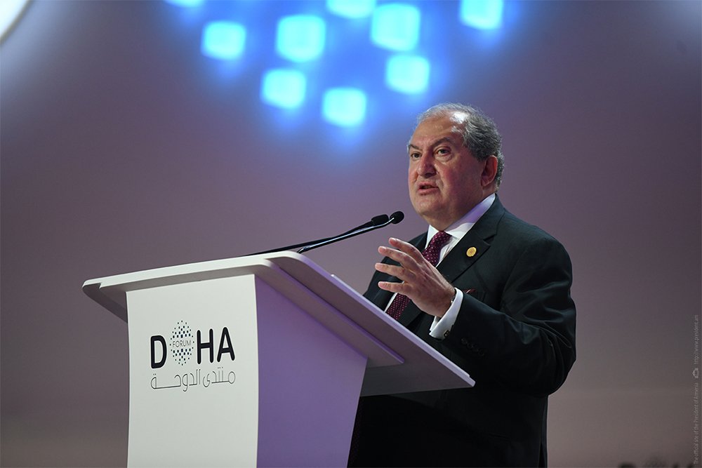 President Sarkissian made a statement at the Doha Forum: this is a new world where small countries can become powerful