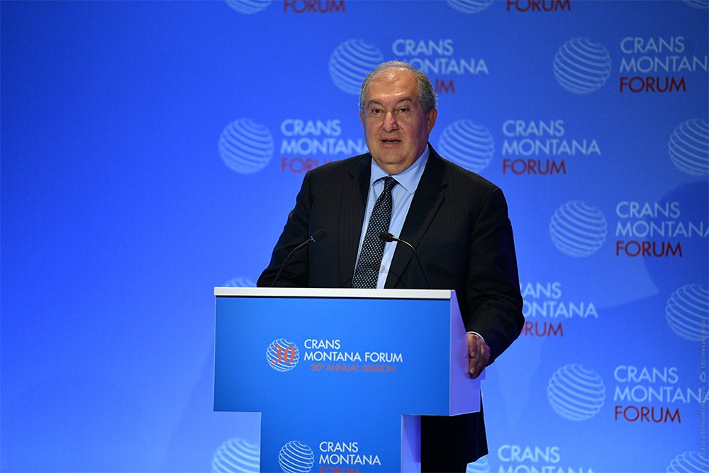 President Sarkissian participated at the opening of the Crans Montana Forum: I am confident that the 21st century can be the time not only of superpowers but also of successful small states
