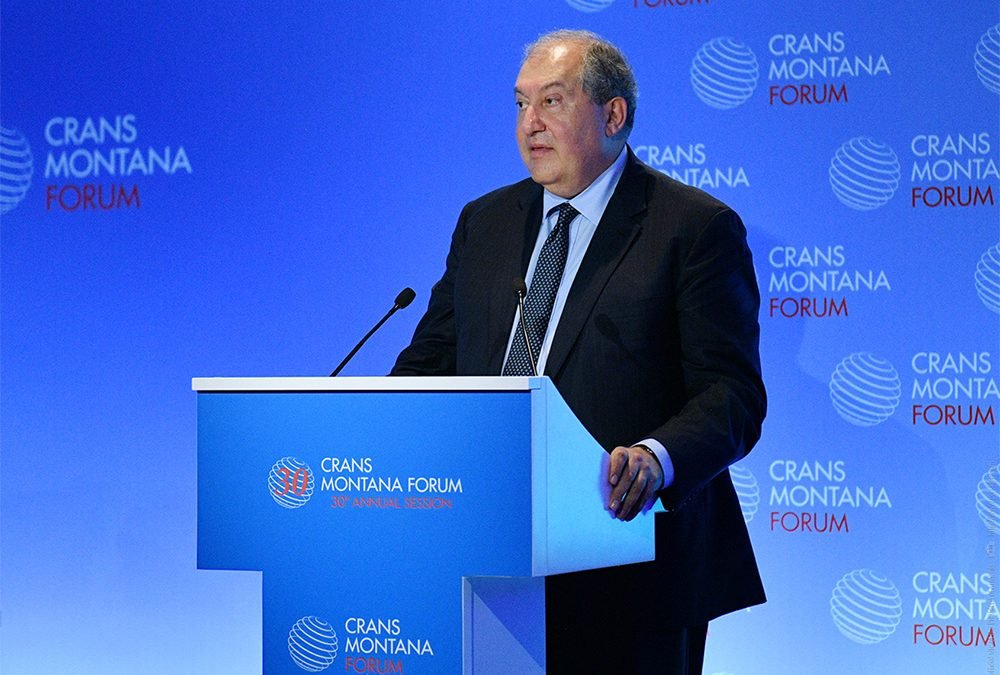 President Sarkissian was awarded PRIX DE LA FONDATION 2019: Crans Montana Forum will play a special role tomorrow when the future is closer